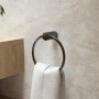 Gunmetal Knurled Towel Ring - Arissa