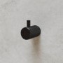 Black Knurled Towel Hook- Arissa