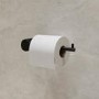 Black Knurled Toilet Roll Holder - Arissa