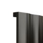 Eco Vivante Midnight Black Vertical Wave Designer Aluminium Radiator 1800x374mm Single Panel 3005 BTU