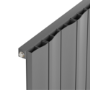 Eco Vivante Anthracite Vertical Wave Designer Aluminium Radiator 1800x374mm Single Panel 3005 BTU