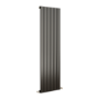 Eco Eleganza Midnight Black Vertical Flat Designer Aluminium Radiator 1600x450mm Single Panel 3055 BTU