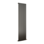 Eco Eleganza Midnight Black Vertical Flat Designer Aluminium Radiator 1800x450mm Single Panel 3388 BTU