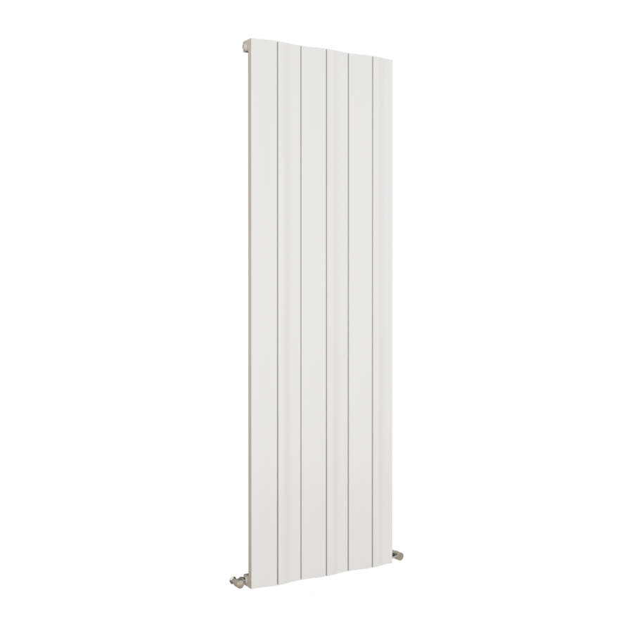 Eco Vivante White Vertical Wave Designer Aluminium Radiator 1800x565mm Single Panel 4508 BTU