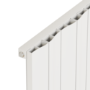 Eco Vivante White Vertical Wave Designer Aluminium Radiator 1800x565mm Single Panel 4508 BTU