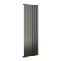 Eco Eleganza Midnight Black Vertical Flat Designer Aluminium Radiator 1600x525mm Single Panel 3564 BTU