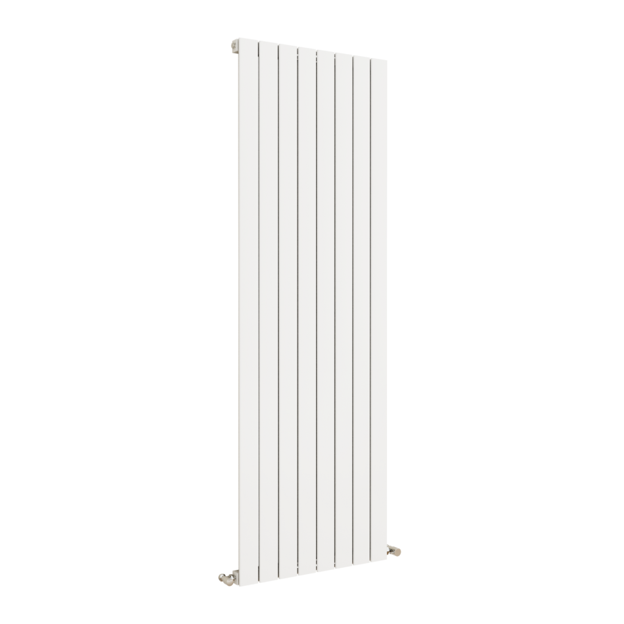 Eco Eleganza White Vertical Flat Designer Aluminium Radiator 1800x600mm Single Panel 4517 BTU