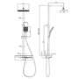 Brushed Brass Thermostatic Mixer Shower Set with Push Button & Shelf - Mika