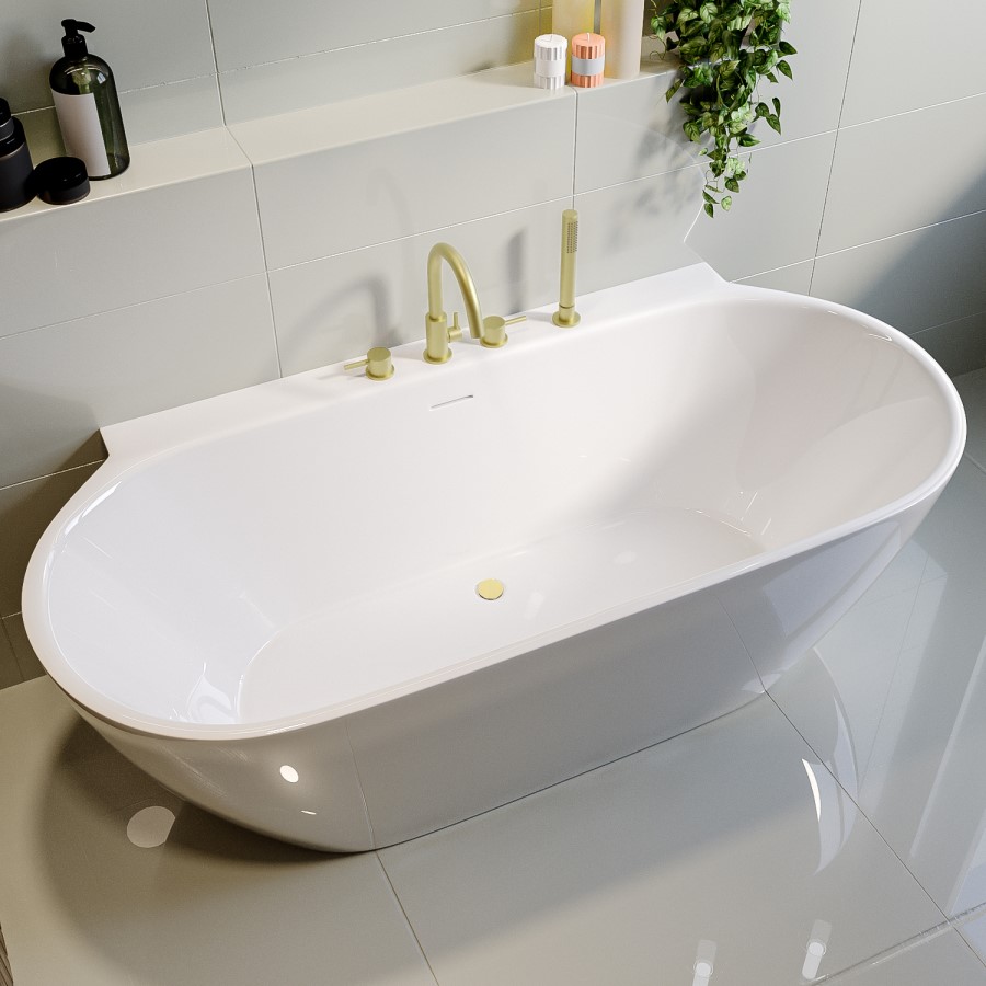 GRADE A1 - Brushed Brass Bath Waste Cover Upgrade