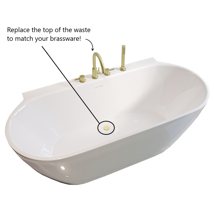 Brushed Brass Bath Waste Cover Upgrade