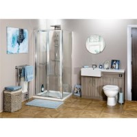 Claritas 6 Glass Bi-Fold Folding Shower Door - 700mm