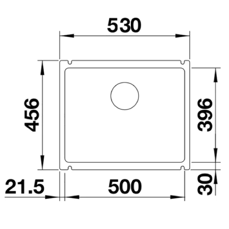 Single Bowl Coffee Composite Kitchen Sink - Blanco Subline 500-U