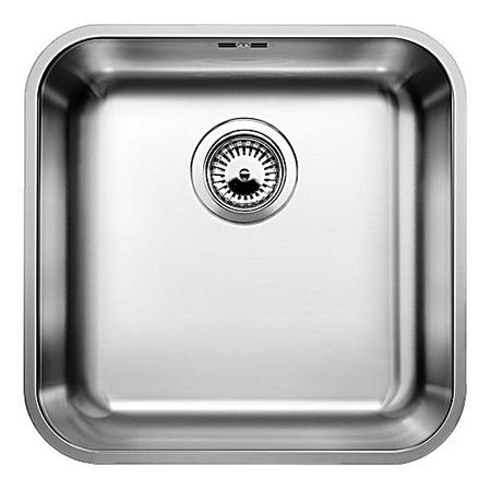 Single Bowl Undermount Chrome Stainless Steel Kitchen Sink - Blanco Supra 400-U