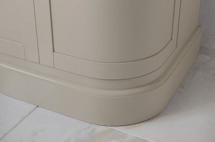 Beige Basin Vanity Unit with Curved Design