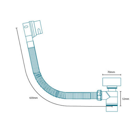 Freeflow Bath Filler With Push Button Waste and Overflow