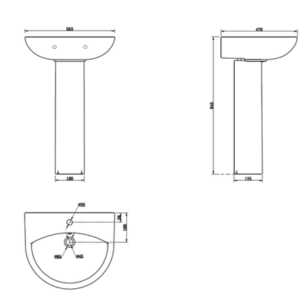 Cedar Toilet & Basin Bathroom Suite