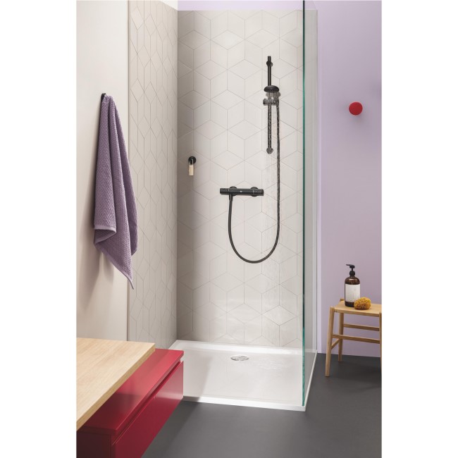 Grohe Precision Start Thermostatic Shower Mixer Bar Valve - Matt Black