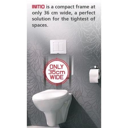 Wirquin Initio Compact WC Frame with Black Flush Plate