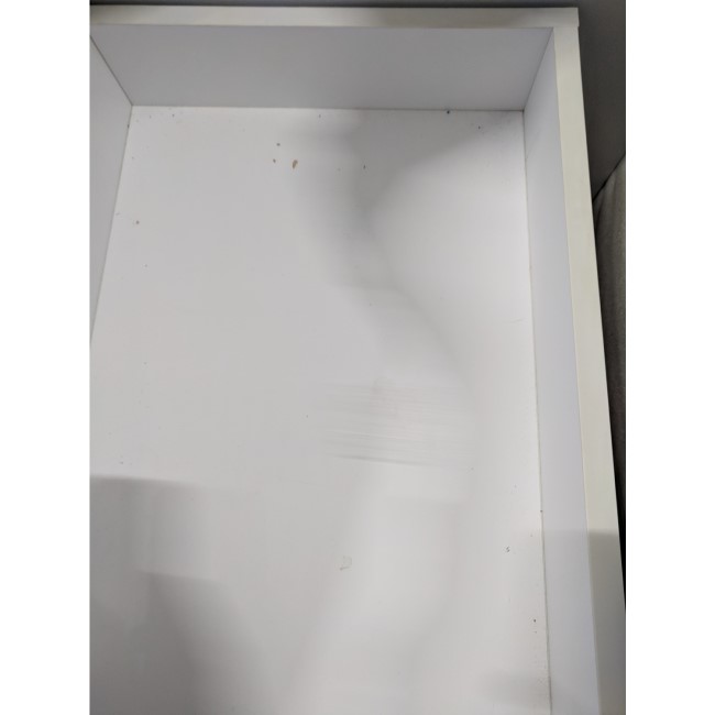 Grade A2 - 600mm White Freestanding Vanity Unit with Matt Basin - Sion