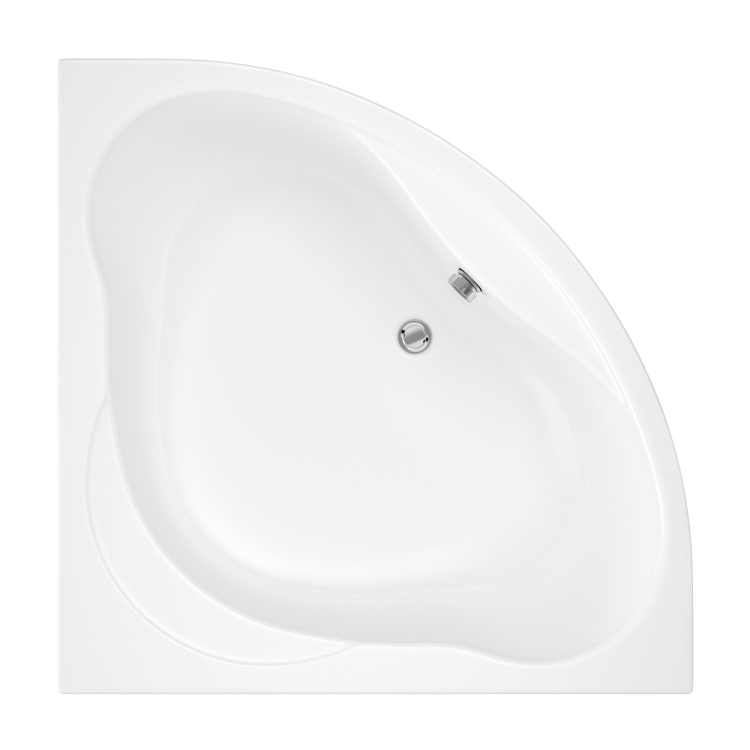 Grade A1 - Aubin Corner Bath with Bath Panel - 1350mm x 1350mm