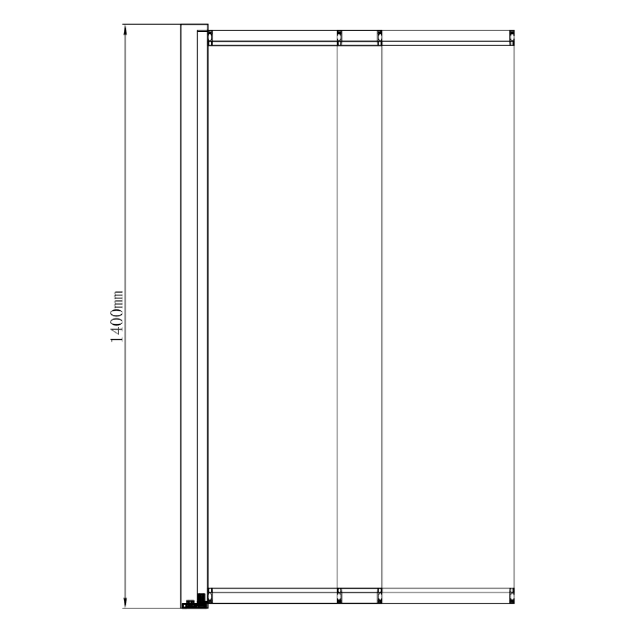 Grade A2 - Freestanding Single Ended Right Hand Corner Shower Bath with Chrome  Sliding  Bath Screen 1500 x 740mm - Konac