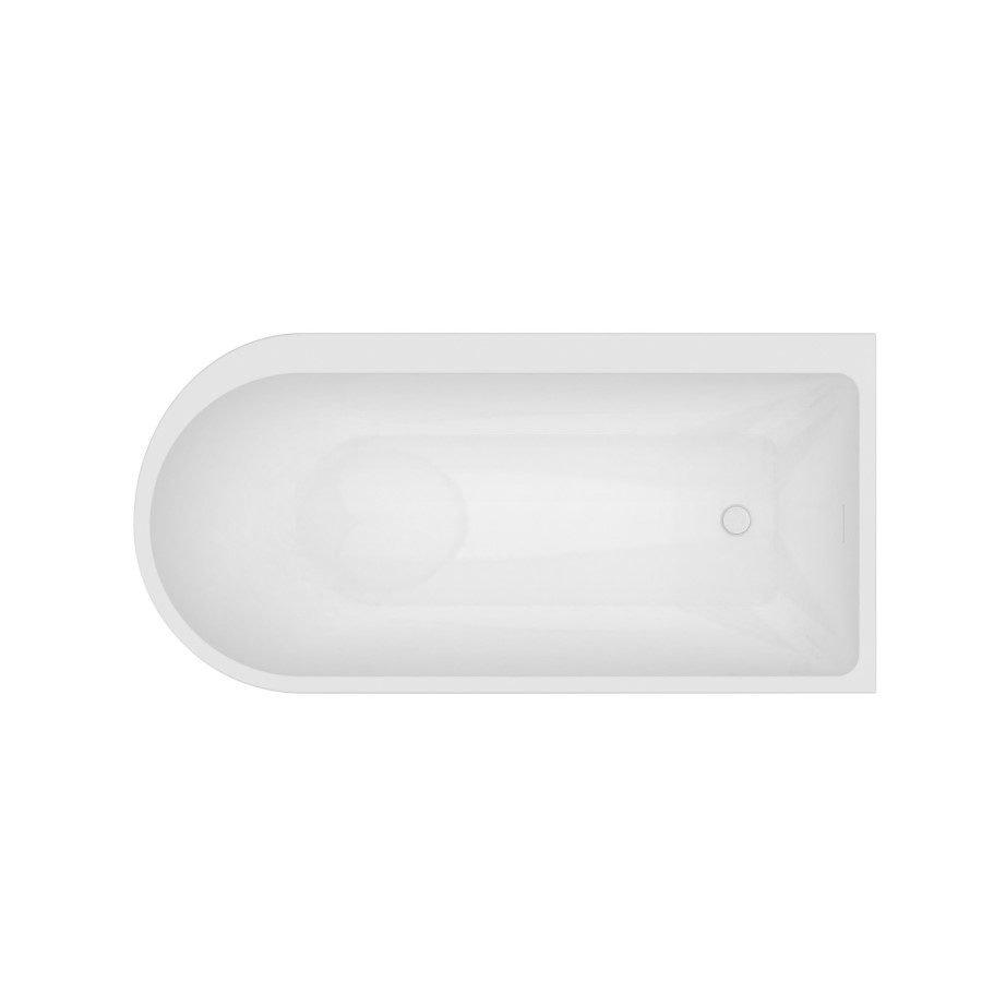 GRADE A1 - Freestanding Single Ended Right Hand Corner Bath 1650 x 800mm - Amaro