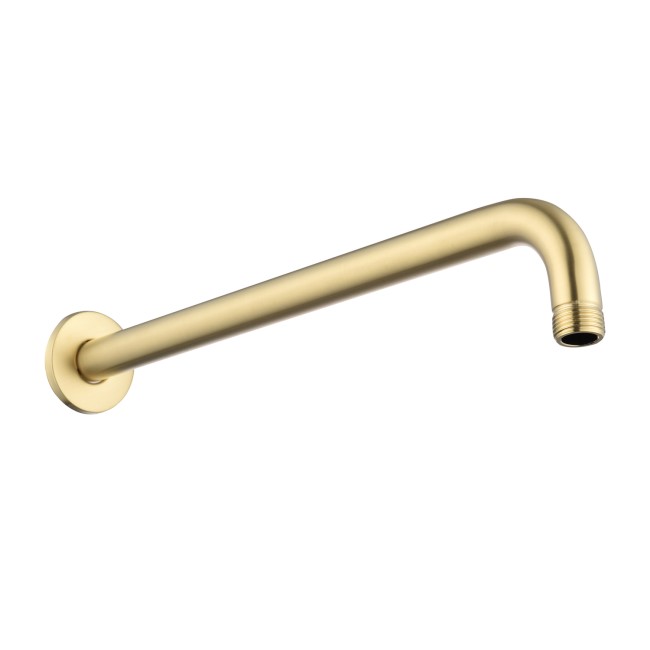 Brushed Brass Single Outlet Wall Mounted Thermostatic Mixer Shower Set - Arissa