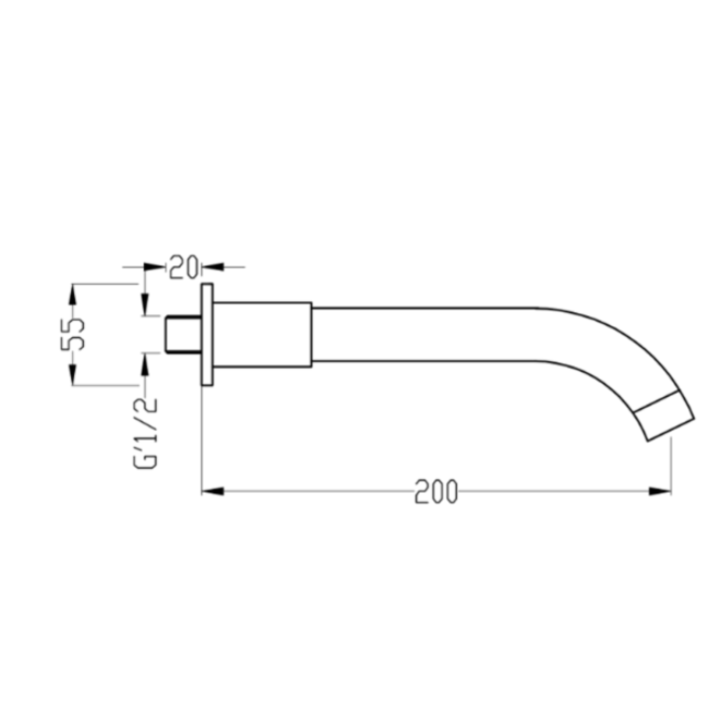 Chrome Dual Outlet Wall Mounted Thermostatic Mixer Shower Set With Hand Shower and Pencil Bath Filler Spout - Arissa