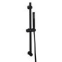 Black Triple Outlet Wall Mounted Thermostatic Mixer Shower Set With Hand Shower and Bath Filler Spout - Arissa