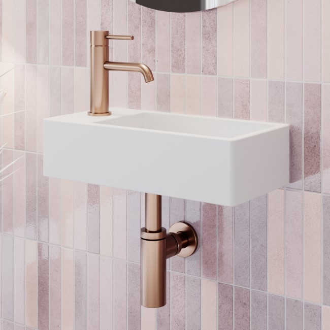 GRADE A1 - Brushed Bronze Cloakroom Mono Basin Mixer Tap - Arissa