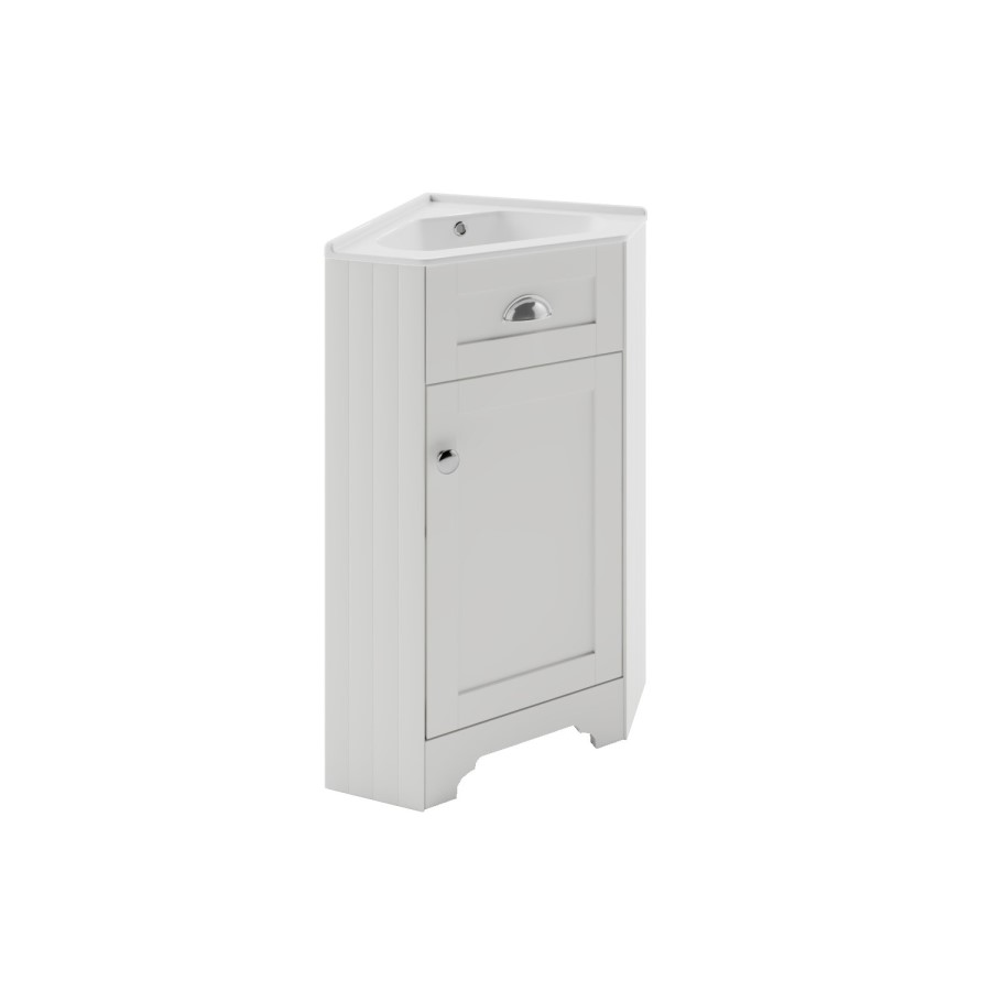 Grade A2 - 580mm White Corner Vanity Unit - Baxenden