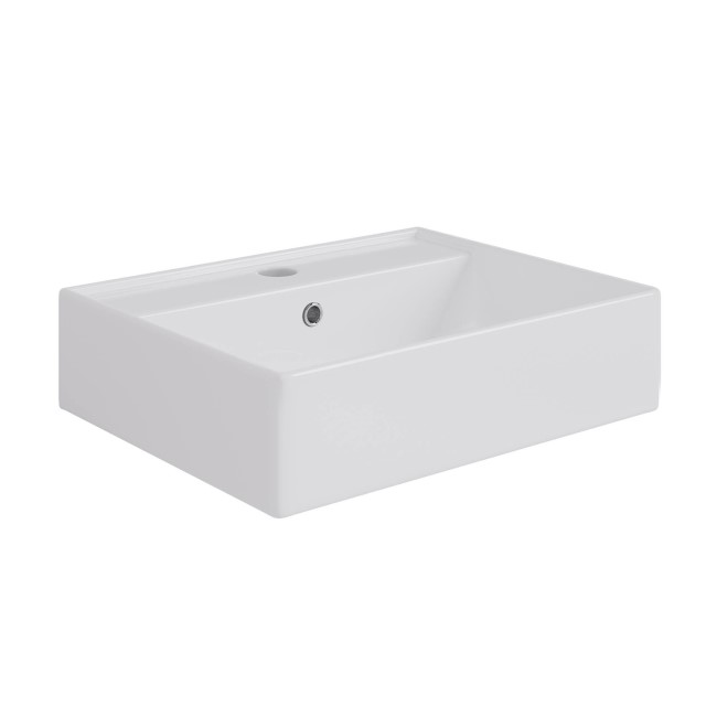 White Square Wall Hung Basin 497mm - Bowen