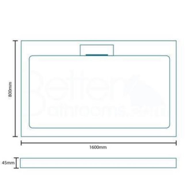 Elusive 1600 x 800 Rectangular Shower Tray