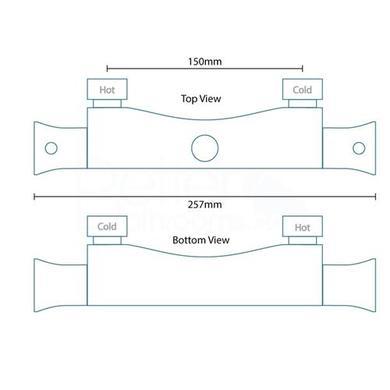 Rina Riser Slide Shower Rail Kit with Larkin Valve 