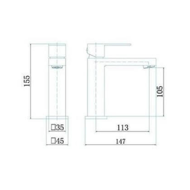 Cube Bath and Basin Tap Pack