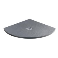 900 x 900 Grey Slate Effect Quadrant Shower Tray