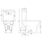 Close Coupled Short Projection Toilet with Wrap Soft Close Seat - Austin