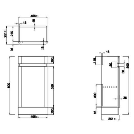 400mm Dark Grey Cloakroom Vanity Unit with Basin - Portland