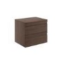 600mm Wall Hung 2 Drawer Vanity Unit Dark Oak - Boston