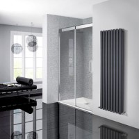 1200mm Smoked Glass Sliding Door Left Hand - Neptune