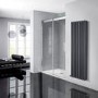 1200mm Smoked Glass Sliding Door Left Hand - Neptune