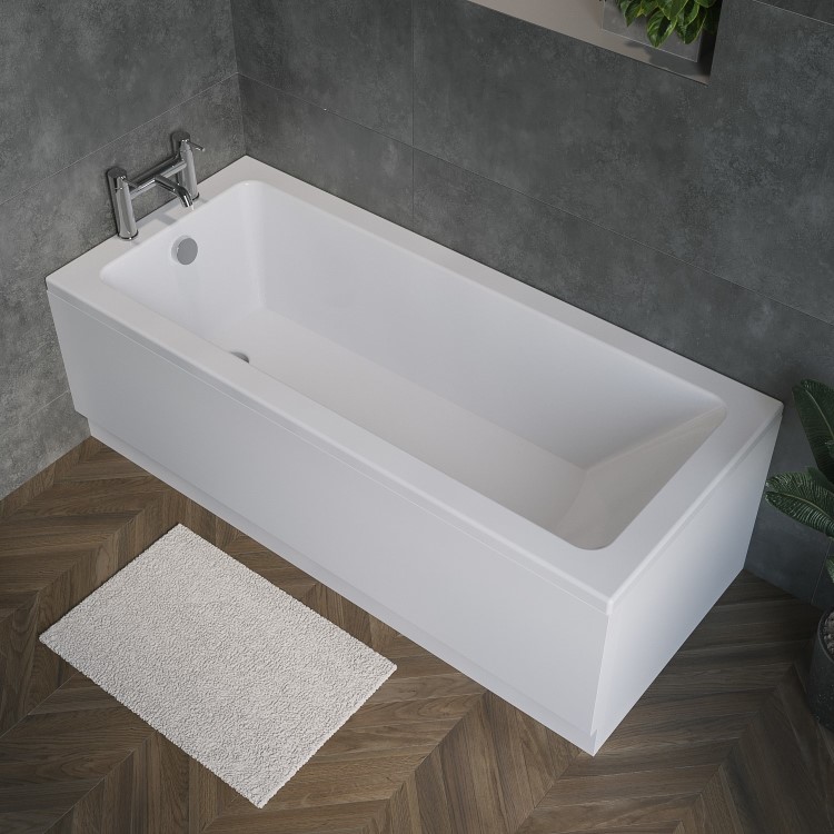 GRADE A2 - Rutland Square Single Ended Bath - 1800 x 800mm