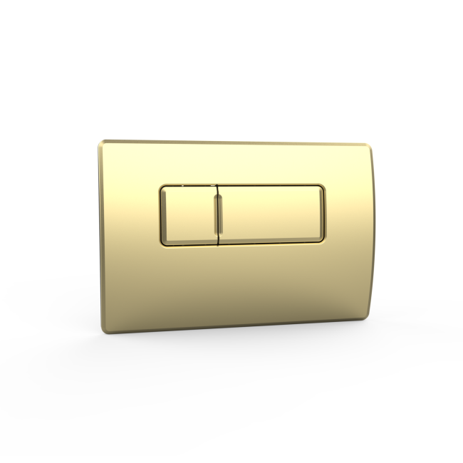 Concealed Cistern 1170mm Pneumatic Frame with Brushed Brass Flush Plate - Elira