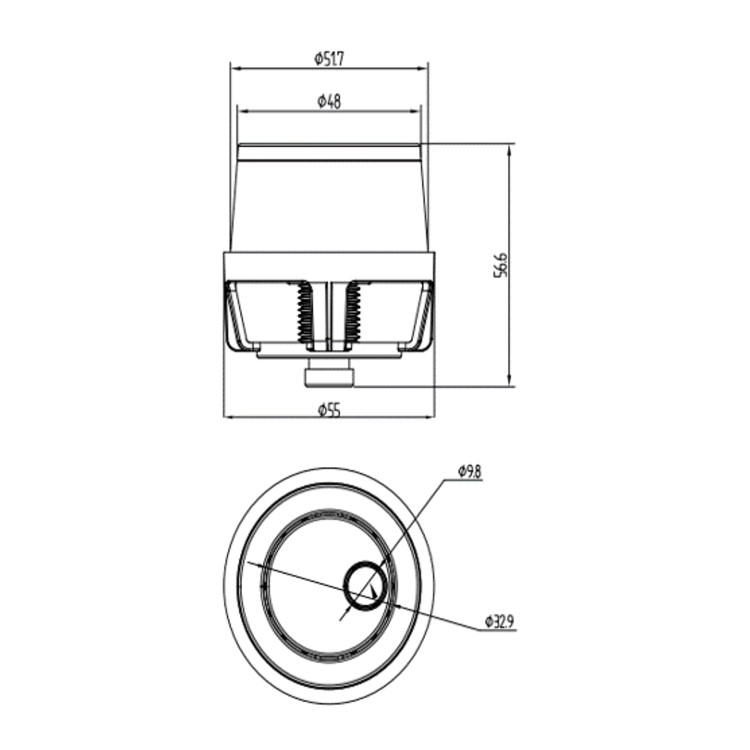 500mm Grey Back to Wall Toilet Unit and black fittings - Ashford