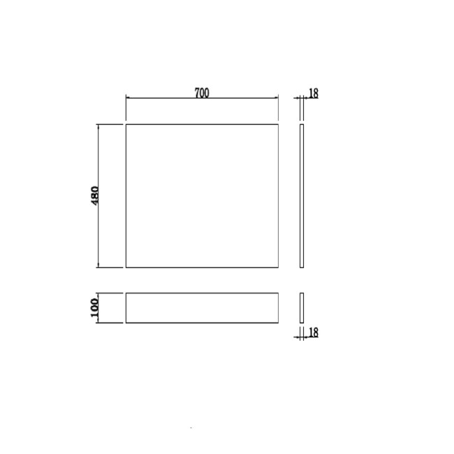 1500 Single Ended Square Bath with White Gloss Bath Front & End Panel