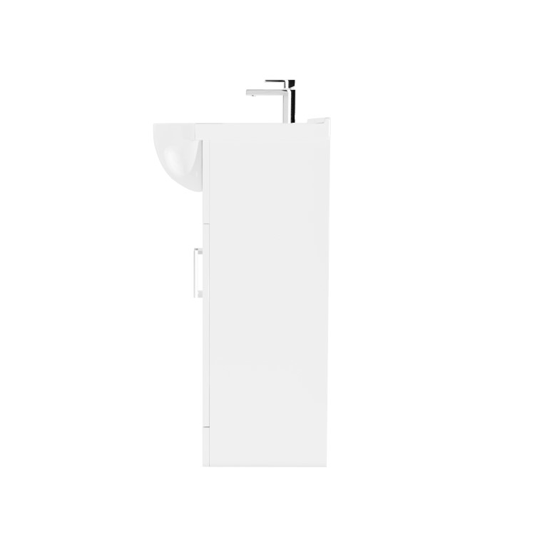 465mm White Cloakroom Vanity Unit with Basin - Classic