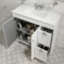 GRADE A2 - 900mm White Freestanding Vanity Unit with Basin - Baxenden