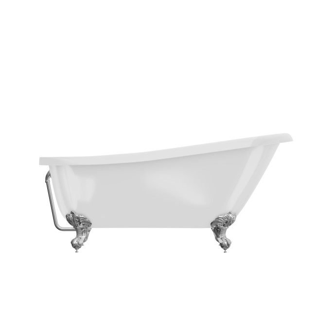 Freestanding Single Ended Roll Top Slipper Bath with Chrome Feet 1555 x 725mm - Park Royal