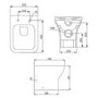 1100mm Grey Toilet and Sink Unit Right Hand with Square Toilet - Florence