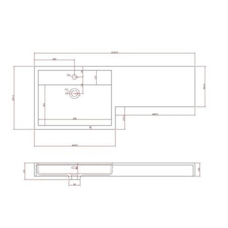 Grade A1 - 1200mm White Toilet and Sink Unit Left Hand with Round Toilet - Agora